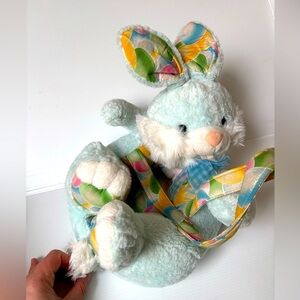 Vintage Easter Rabbit Plush Basket